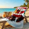 Christmas Beach Towel Super Soft Microfiber Quickdry Fabric Comfortable Lightweight Perfect for Traveling Yoga Camping and Swimming