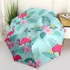 Flamingo Paradise Automatic Folding Umbrella Lightweight Retractable Design For Outdoor Travel And Festive Gifting 8 Bone Designt178