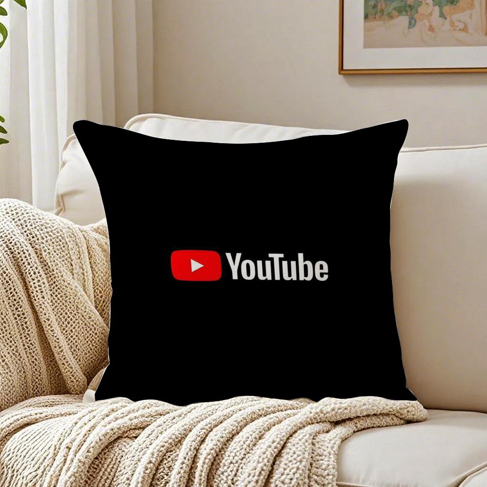 Popular Video Platform YYouTube Cushion Cover Pillowcase Antidustmite living Room Sofa Decor Cushion Room