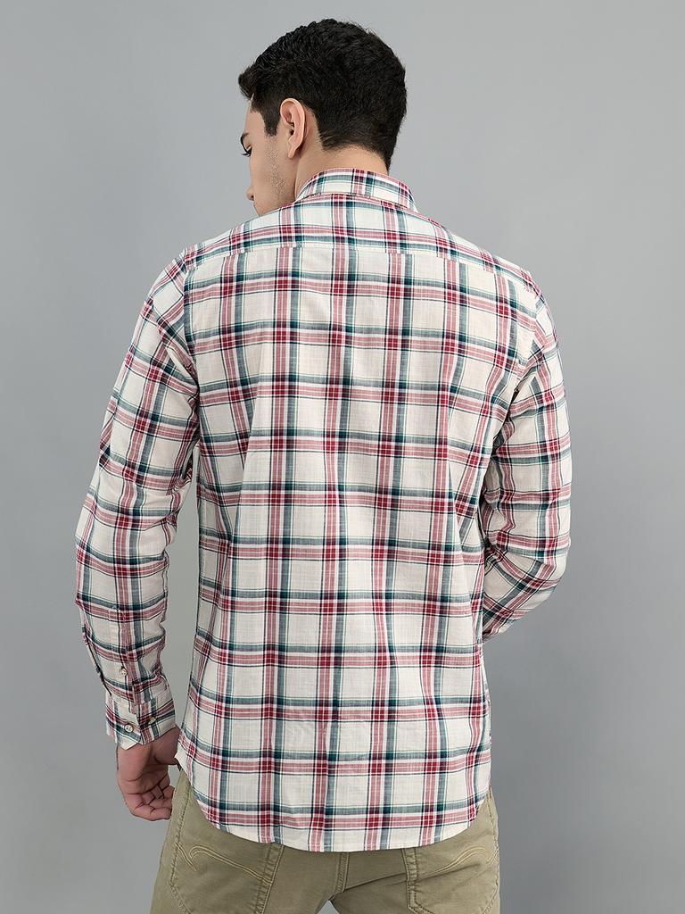 MONTE CARLO Men's Regular Fit Check Full Sleeve Shirt