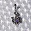 Colorful  Zircon Butterfly Heart Stainless Steel Belly Button Rings For Women Navel Piercing Rings Sexy Body Jewelry Gift