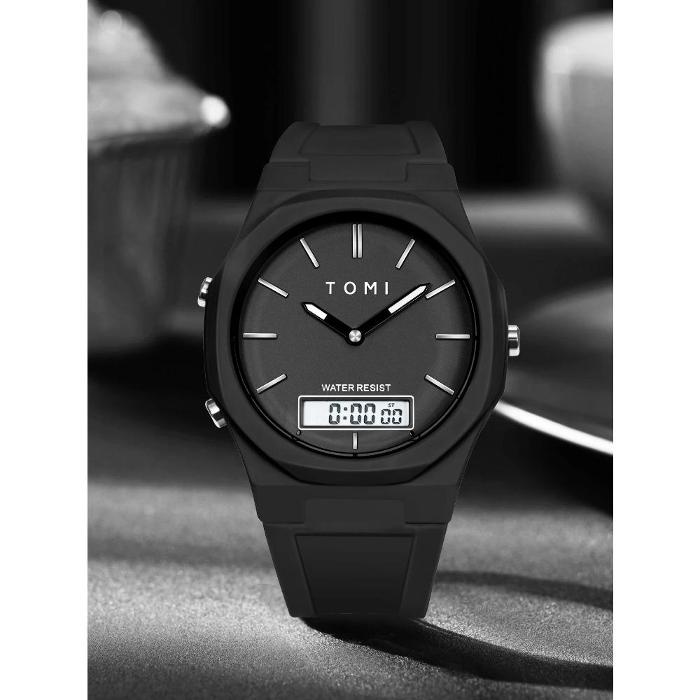 

Men s Electronic Watch; Trendy Simple Wrist Watch; Waterproof Sports Outdoor Electronic Watch чорний
