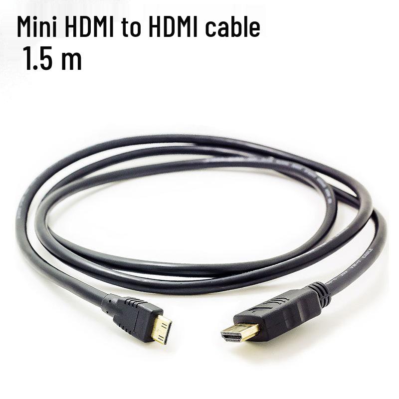Gold-Plated Mini HDMI to HDMI Cable, 1.5m, for Camera/TV/Tablet