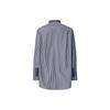 Uniqlo Jil Sander Collaboration Striped Loose Stand-Collar Shirt Men Shirts Dark-Blue 440464-68