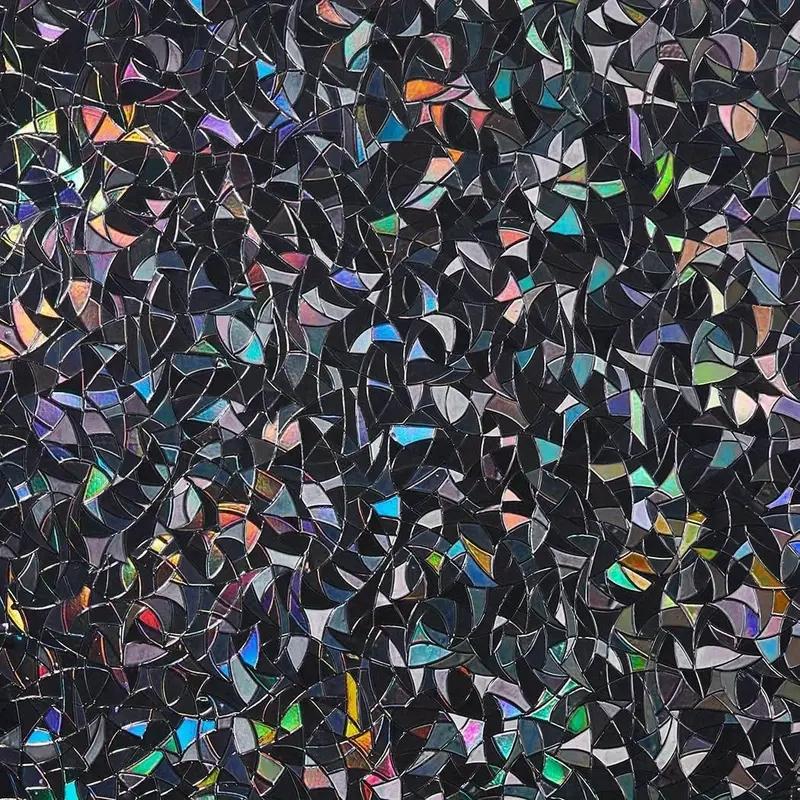Black Glass Sticker 100% Coverage Opaque Fully Covered Glass Window Sticker Anti-Peep Protection Privacy Electrostatic Frosted Window Film