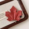 Sophisticated Maple Leaf Hair Clip Luxurious Leather Hairclip Antiskid Hairpin Natural Styles Hair Accessory