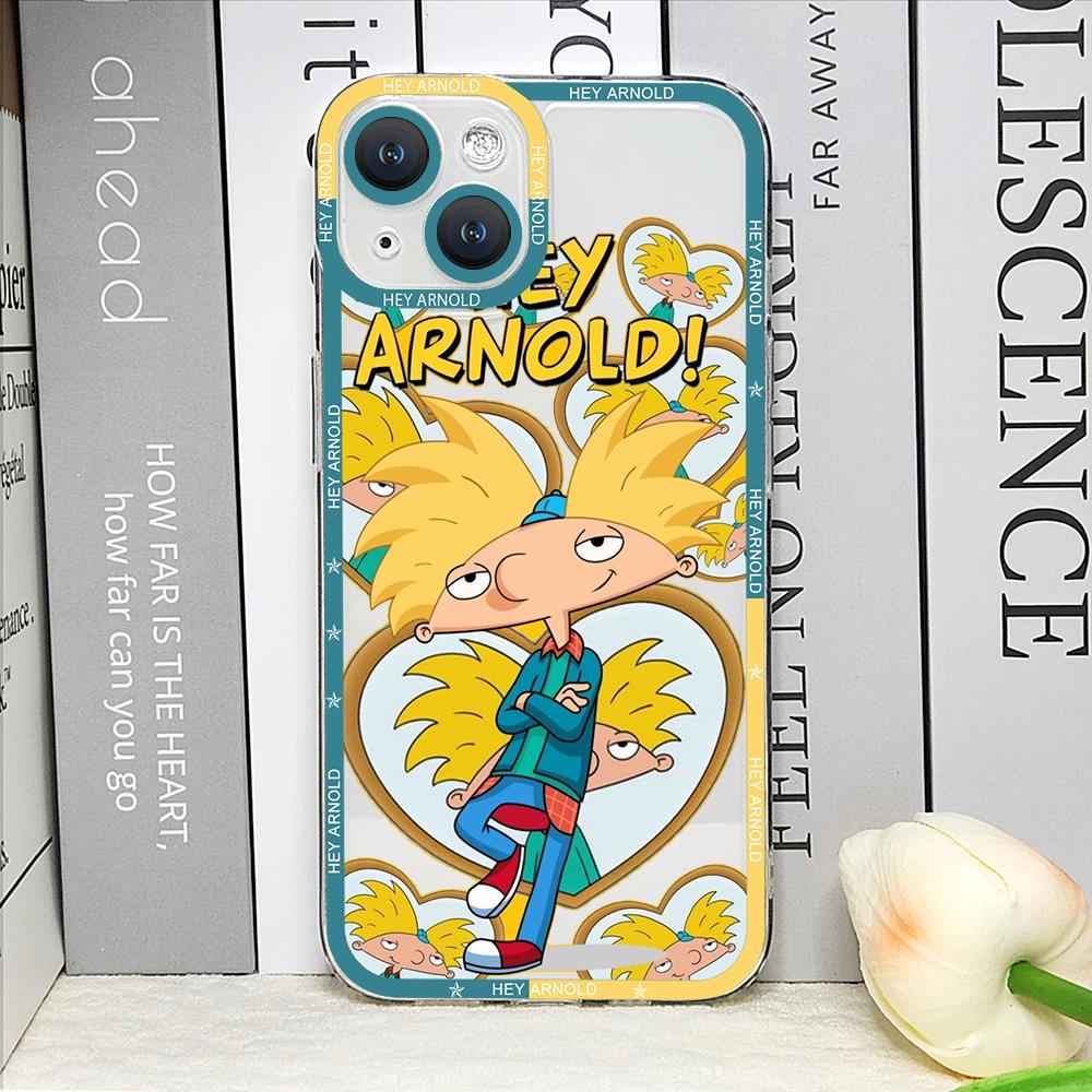 

Cartoon Hey A_Arnolds Phone Case For iPhone 16 e 15 14 13 12 11 Pro Max Plus Mini X XS XR SE 2020 2022 Funda Coque iPhone XS