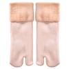 Plush Velvet Thicken Split Toe Socks Two Toe Mid-Calf Socks Winter Thermal Socks Floor Socks Japanese Tabi Socks Clogs Socks