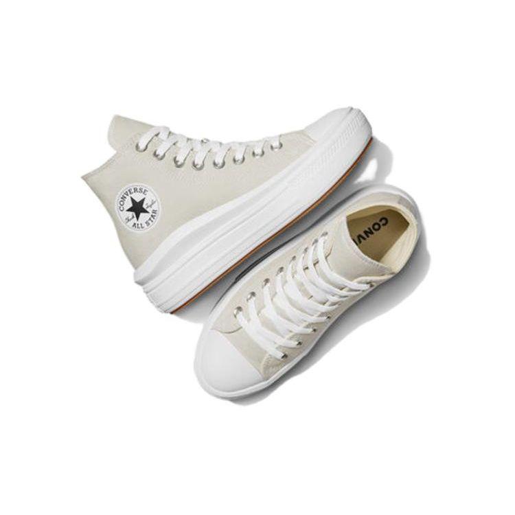 Converse Chuck Taylor All Star Move Platform High Fossilized Grey Women Sneakers White Black A07579C