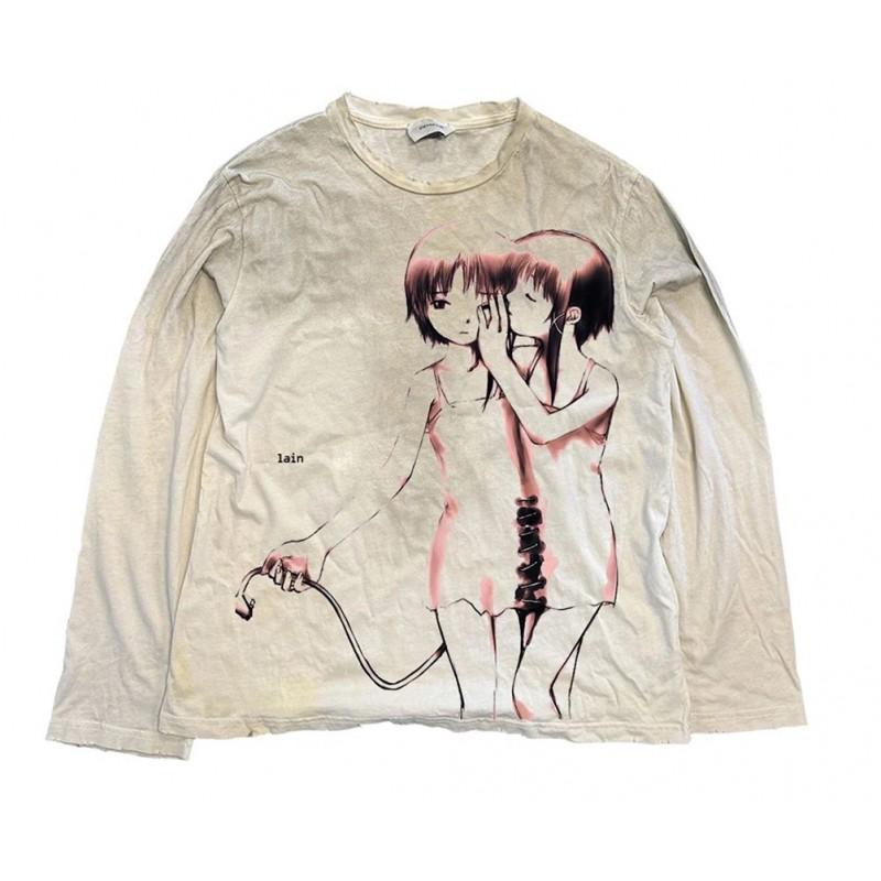 Unisex Vintage Streetwear Long Sleeve T-Shirt With 3D Digital Print Loose Fit Casual Tee Daily Wear