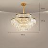 Modern living room chandelier luxury LED crystal pendant light American restaurant pendant light Home lighting Lamps for room