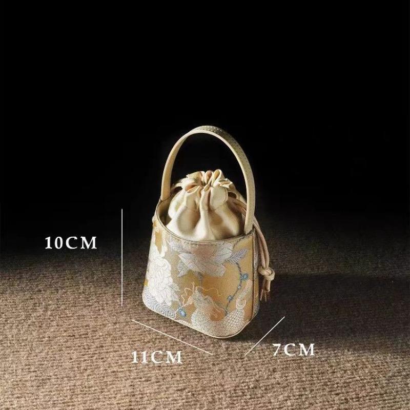 New Chinese Style Mini Handbag Kirin Peony Single Shoulder Crossbody Bag Trendy Compact Purse for Women