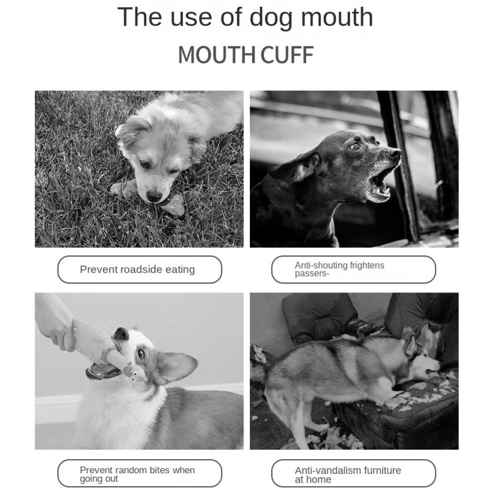 Breathable Mesh Dog Muzzle Adjustable Mouth Guard Portable Dog Mouth Cover  for Most Dog