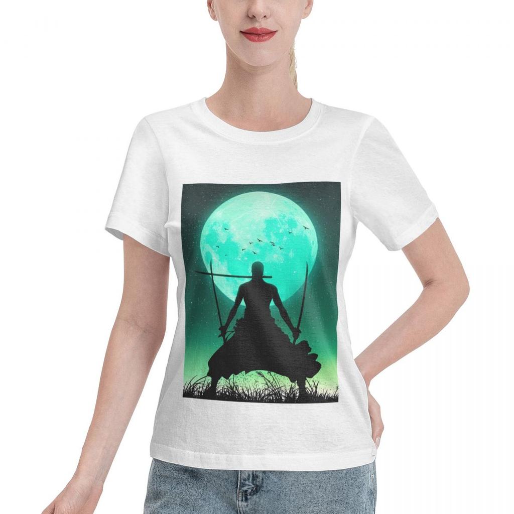 Clearance Roronoa Zoro Unisexs Tshirt Holiday Casual Unisex Short Sleeve Top