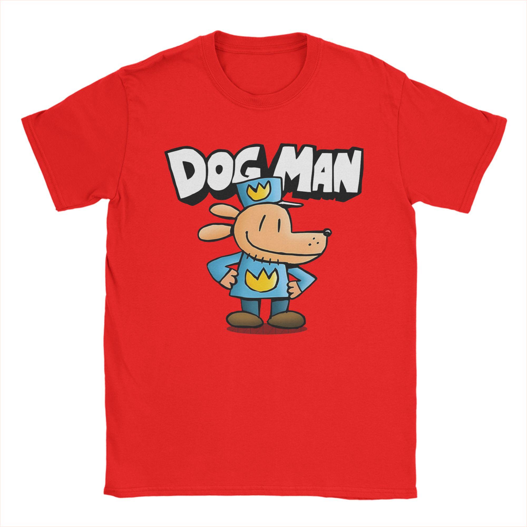 Movie Animation Funny Kid Adventure TShirts for Men Dog Man Casual Pure Cotton Tees Crewneck Short Sleeve T Shirts Printed Tops S