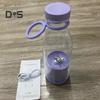 Electric Juicer Cup 380ml Rechargeable Smoothie Maker with 6 Blades BPA-Free Travel Bottle for Ice Fruit Veggie Portable Blender Home/Outdoor Use