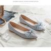 2025 New Spring Bow Fresh Bridesmaids Flat Bottom Pointed Fairy Style Evening Versatile Doudou Single Shoes