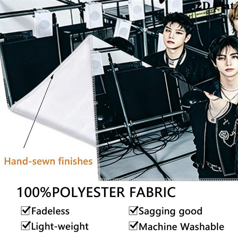 SKZ Kpop Wall Tapestry Aesthetic Wall Hanging Printed Fabric Blanket Decorative Tapestries for Bedroom Living Room Home Decor