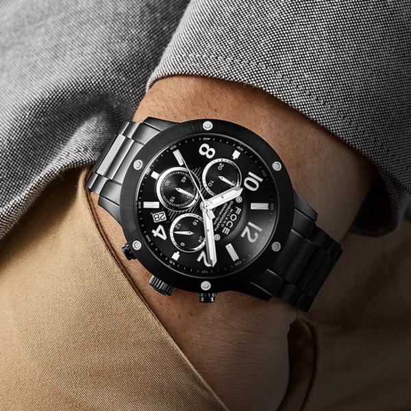 Poce Milano Men's Chronograph Metal Watch FM7552 + Tool Set,Korean popular watches