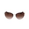 Ladies Rose Gold Tone Pilot Sunglasses 0bv6129kb 2041t5