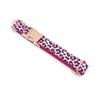 Mihala Boss Pink Leopard Print Rose Gold Buckle Engravable Dog Collar