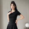 Womens Sports Top Skirt Set Badminton Tennis Running Yoga Quick Dry Athletic Wear