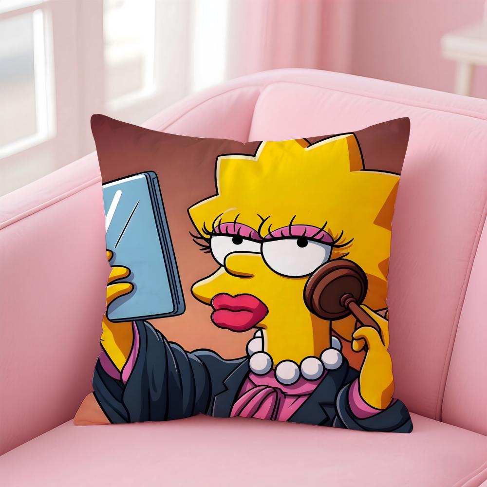 The Simpsons catoon cool TS Cushion Cover Comfortable Reversible Pillow Cover Ideal for Car Sofa Bedroom & Beyond