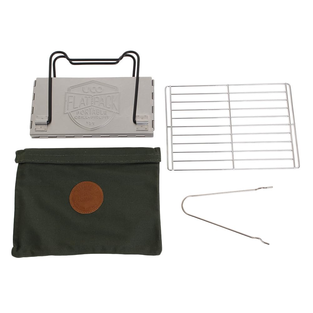 UCO Solo Bonfire Mini Flat Pack Portable Grill Fire Pit 27172 & (FF) [Used]