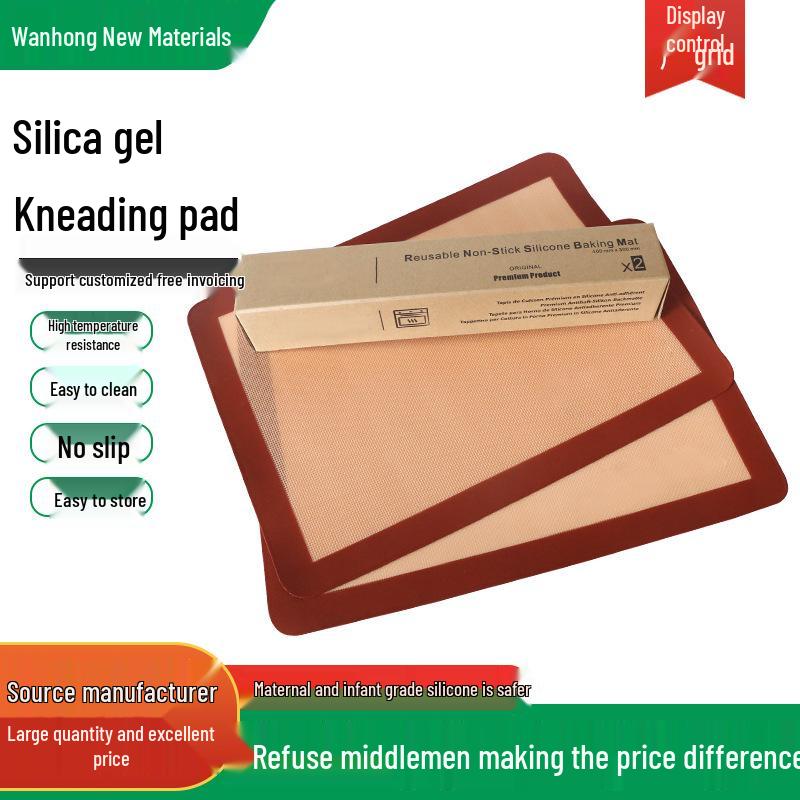 Non-stick Silicone Baking Mat - Heat Resistant, Food Grade Oven and Kneading Mat 29x26 cm