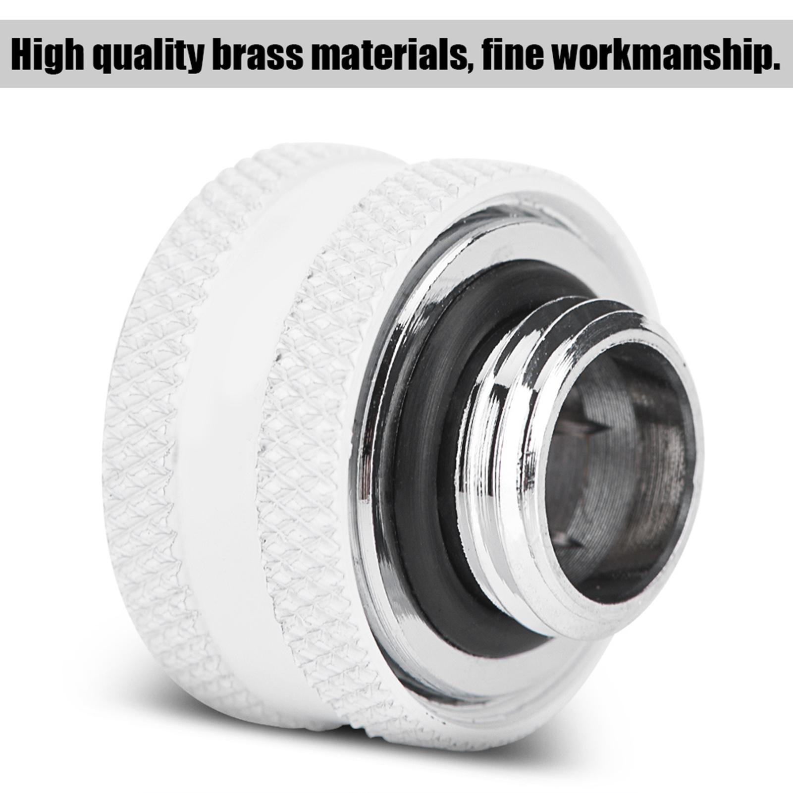 

Упаковка 4 шт. Компрессионный фитинг для водяного охлаждения для жесткой акриловой трубки OD 14 мм Серебристый белый