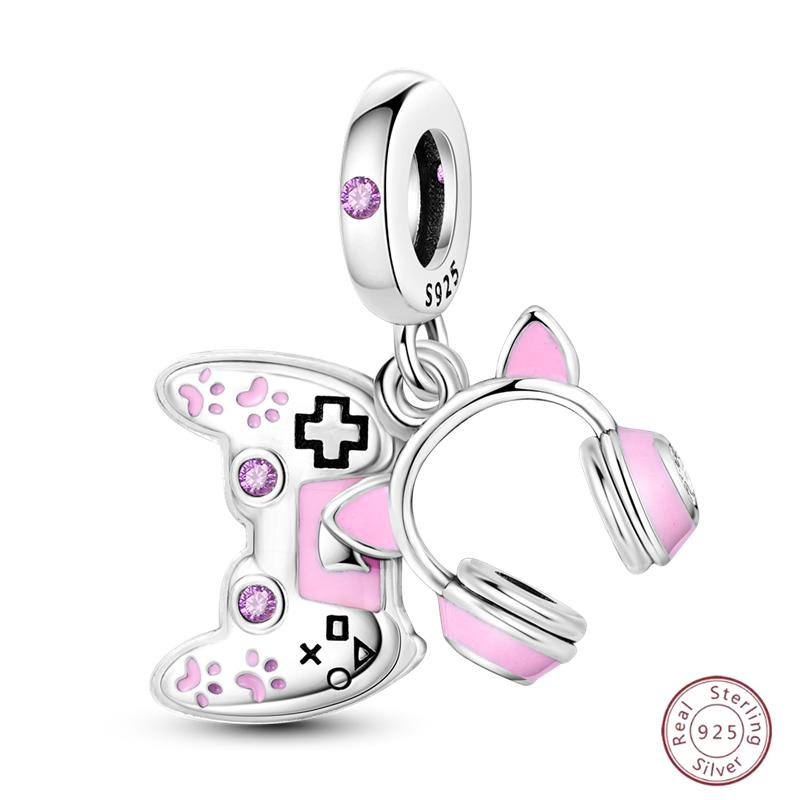 Copper Beaded Pendant Shiny Zirconia Cute Bow Original 3Mm Bracelet Women Fine Jewelry