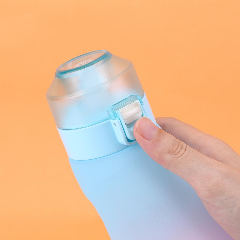 650ML Sports Drink Bottle Drink More Water Flavored Gym Fitness Bottle Reusable Cup Cold Water Bottle for Camping Hiking Fishing