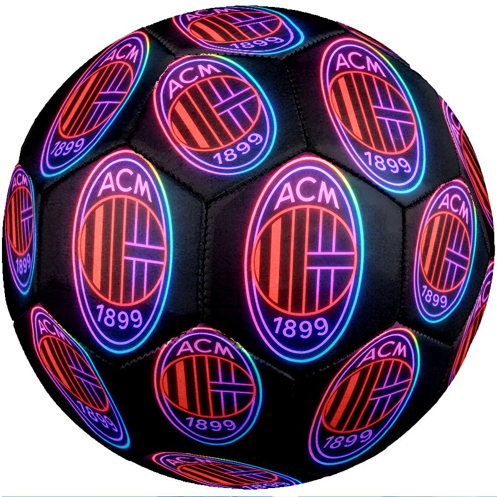 Pallone da Calcio da Partita Misura 5 Tema AC Milan Pallone da Calcio Professionale da Esterno Morbido al Tocco Pallone da Allenamento