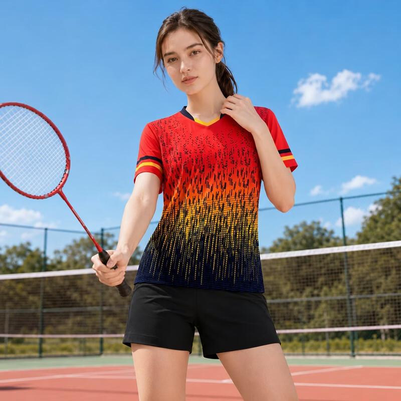 CENPIN Women s Badminton Training T-Shirt M красный