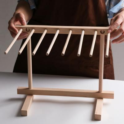 Collapsible Wooden Pasta Drying Rack 8 Arm Foldable Homemade Spaghetti Stand Quickly Set Up Dryer Noodle Hanger Kitchen Gadget