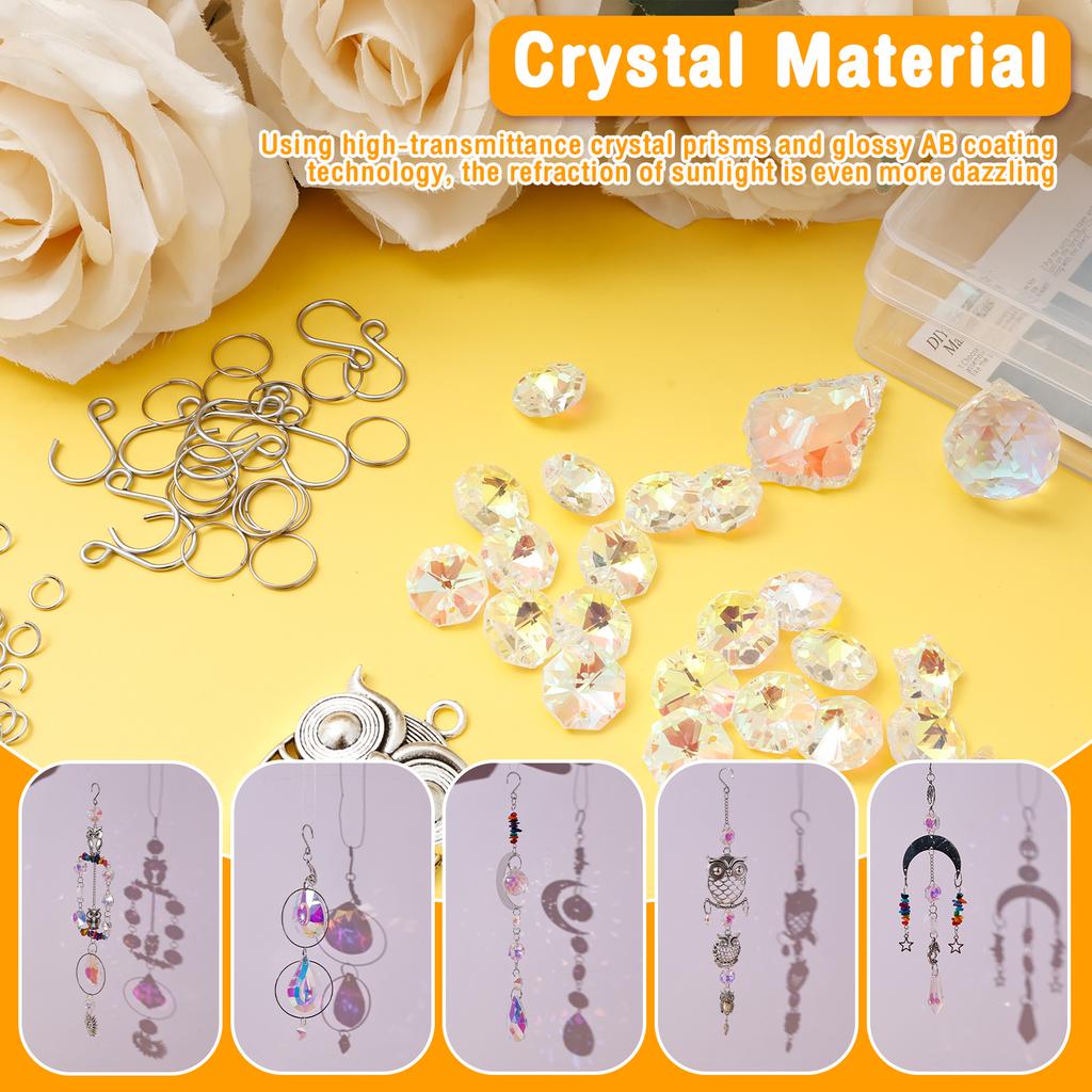 390/400 Sun Catcher Kit With Box Art DIY Sun Catchers Craft Kit for Window Hanging Decor Indoor Outdoor Garden Decor Sun Catcher