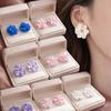 Luxury Camellia Earrings Exquisite Petals Earrings Fashion Flower Earrings  For Women Girls