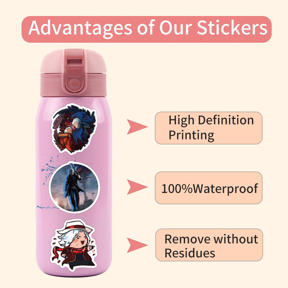 60 New Devil May Cry Game Graffiti Stickers Decorative Scooter Trunk Laptop DIY Stickers