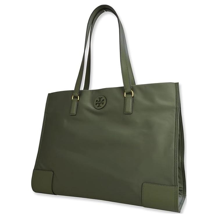 Tory Burch Ella Logo Top Handle Nylon Tote Bag Women tote bags Palm-Leaf-Green 136144-300