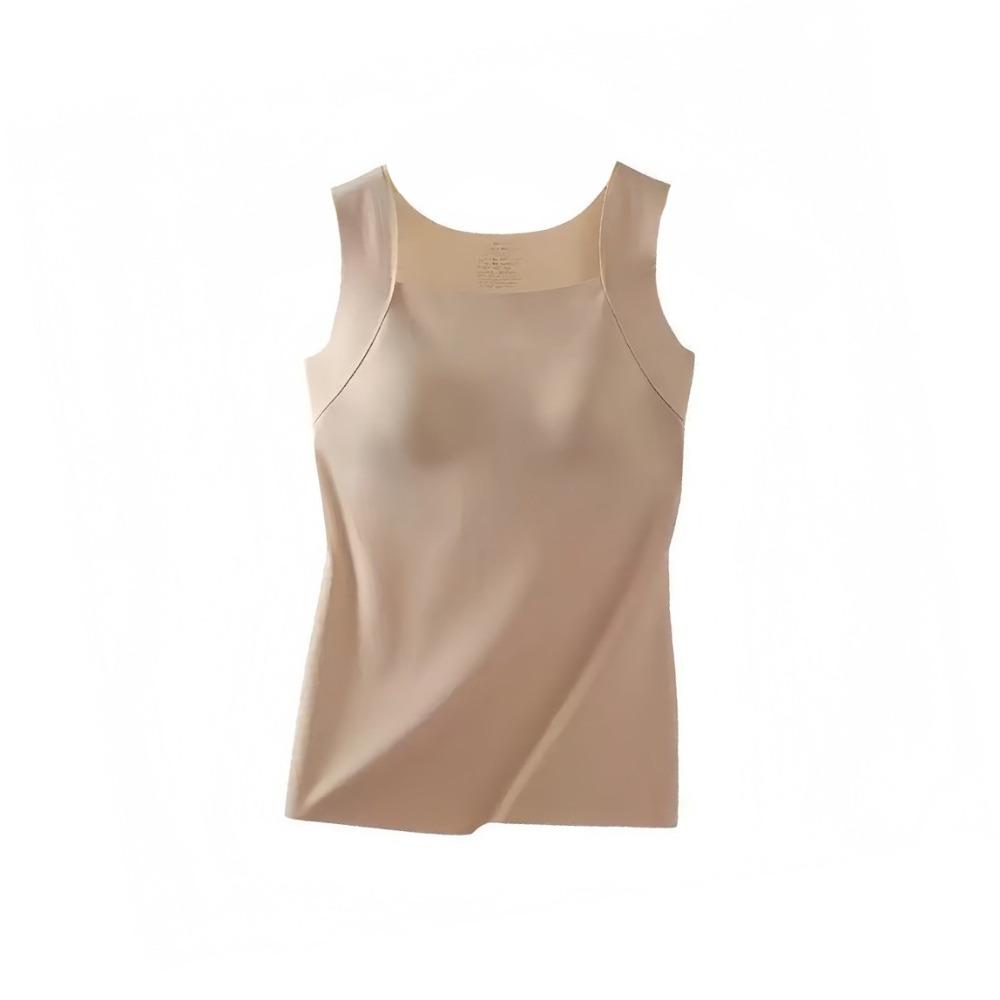U Neck Thermal Vest Fixed Cup Velvet Camisole Comfortable Bottoming Underwear  Base Layer L
