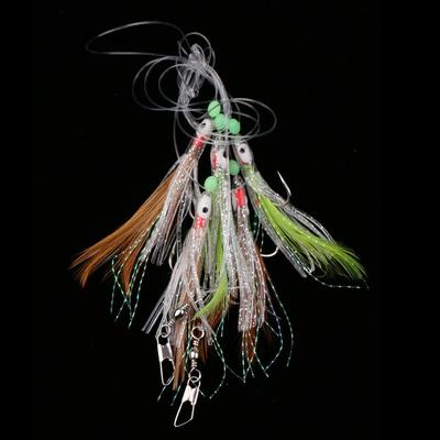 Fishing Lure Rigs Jigs Soft String Crystal Barbed Hook