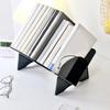 Desktop Small Bookshelf   Simple Large Capacity Plastic Tilted Desk Book Storage Rack for   Home