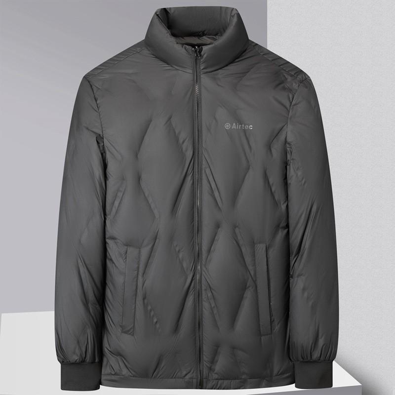 Mens Long Hooded Detachable Goose Down Jacket Warm Casual Outerwear Cold Weather