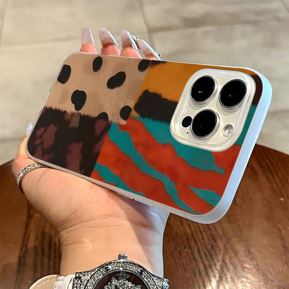 

Patchwork Pattern Phone Case For Iphone 17 17air 16 15 14 13 12 11 8 7 Pro Max Mobile Protective Case Soft Funda Cover iphone 11 Pro