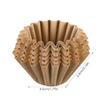 Disposable Wave Paper Coffee Filters, 50 Sheets, Unbleached, 4.5cm Diameter, 5.5/7cm Height, High-Efficiency Coffee Filters, Unbleached, Food-Grade, S