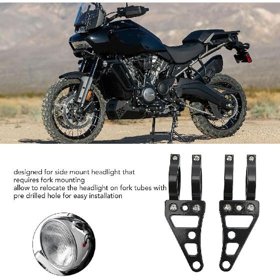 Fork Headlight Mount Bracket, Aluminum Alloy Head Lamp Holder Clamps 2 Pcs Fork Headlight Mount Bracket 41mm Motorcycle Head Lamp Holder Clamps