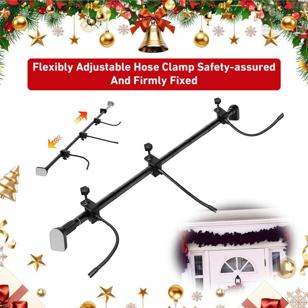 No Screws No Drilling Adjustable Garland Hanger For Door Frame, Christmas Holiday Decoration, Glue-Free, Damage Free Home Tool