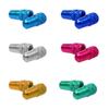 Dolity 2 pcs Capuchon de Valve Presta Français en Alliage d'Aluminium pour Vélo VTT Cyclisme Cache-poussière Corps moleté pour une meilleure adhérence Bleu Clair/Rouge