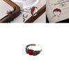 Chic Punk Style Skull Ruby Ring For Women Adjustable Copper Fashion Statement