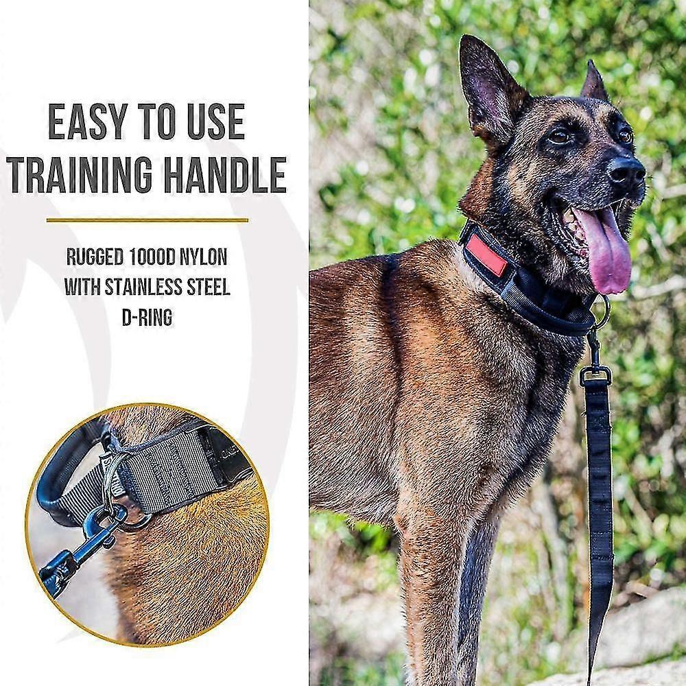 Tactical Dog Collar,adjustable Military Training Collar Strap Handle A
